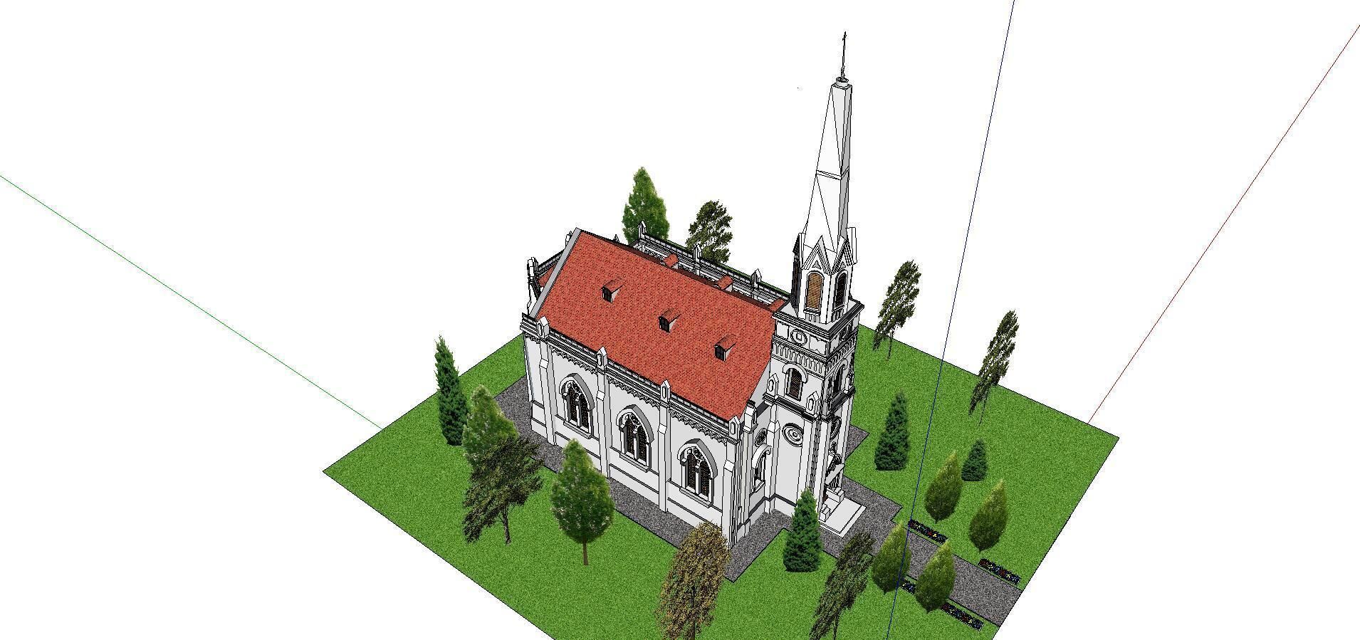 Architecture-Religion-God-Culture-Temple-0303 church with ste... 3D model_4