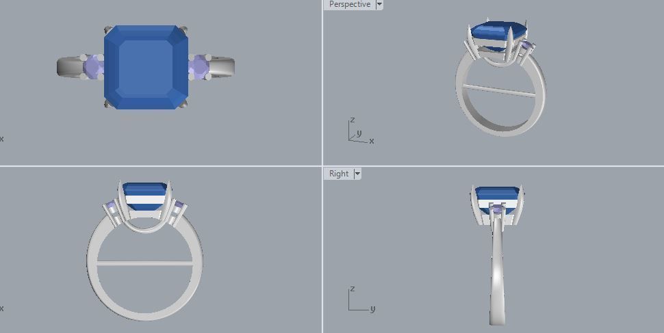 Ring and Earrings 142 3D print model_12