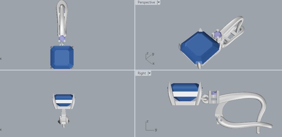 Ring and Earrings 142 3D print model_13