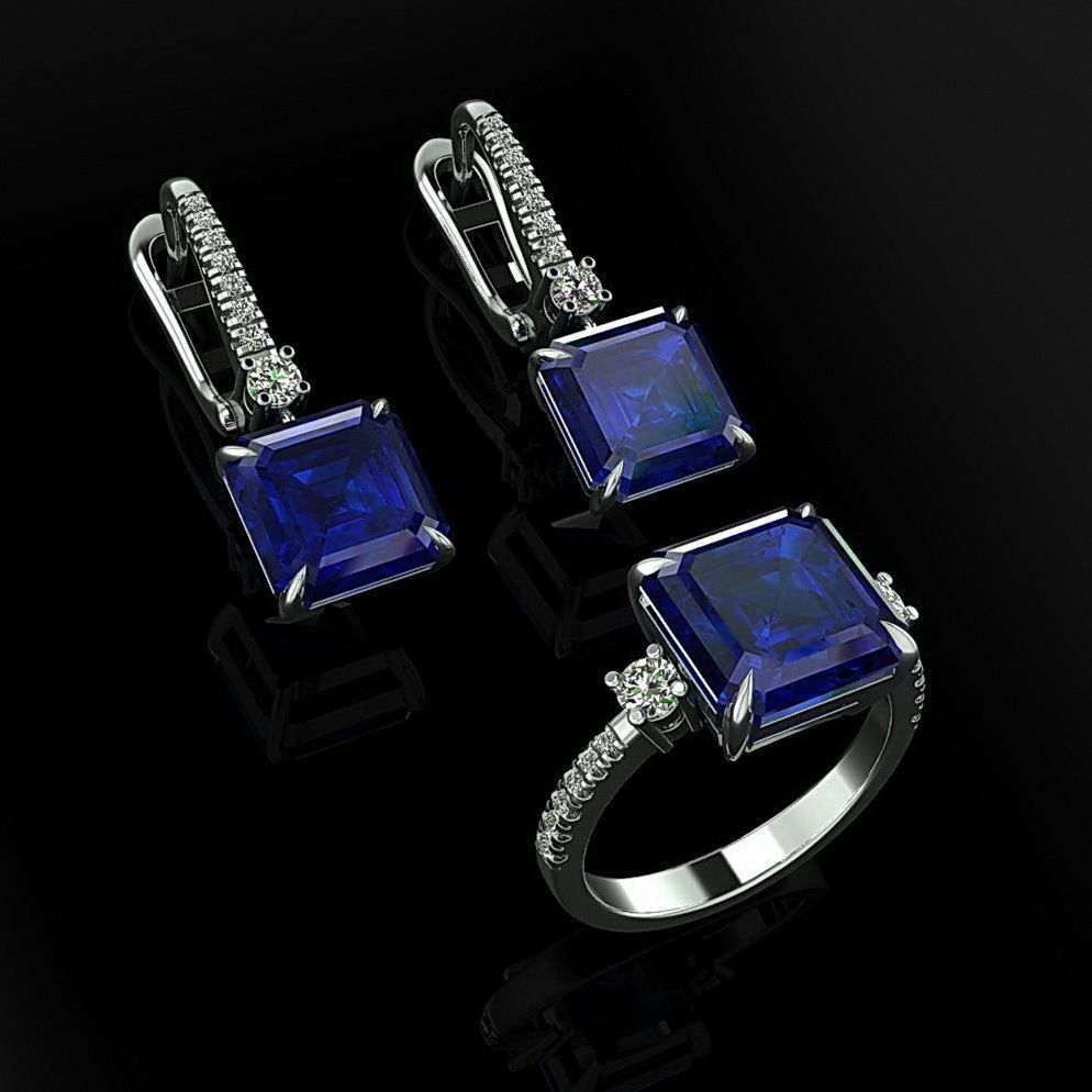Ring and Earrings 142 3D print model_3