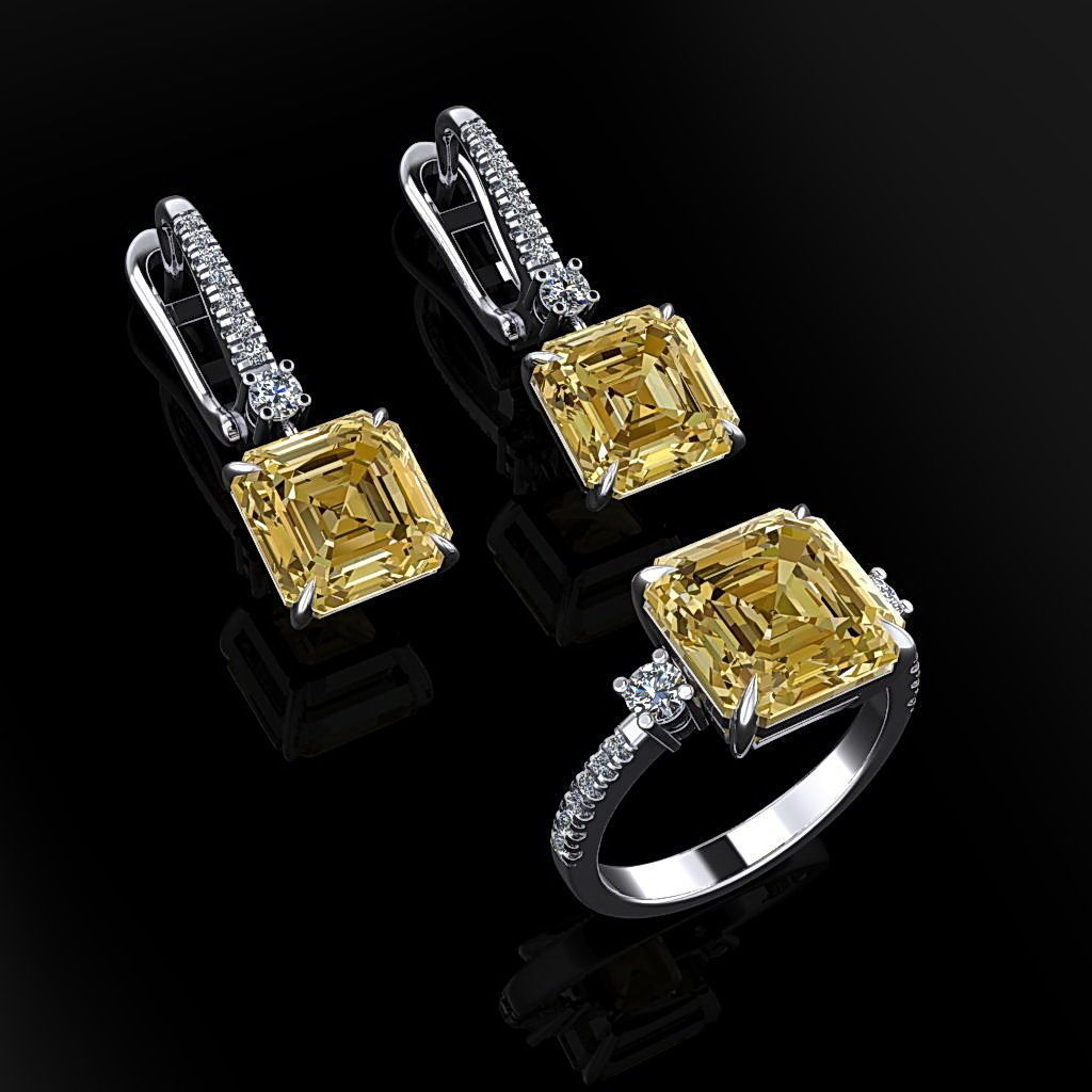 Ring and Earrings 142 3D print model_1