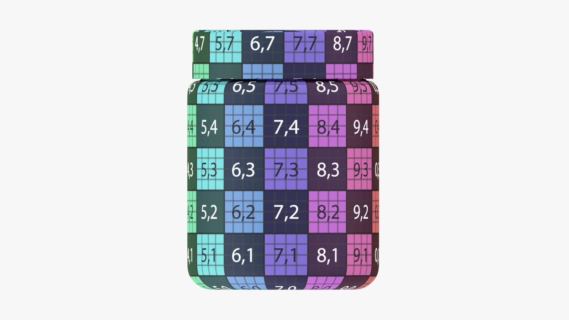 Plastic Jar Mockup 03 3D model_11