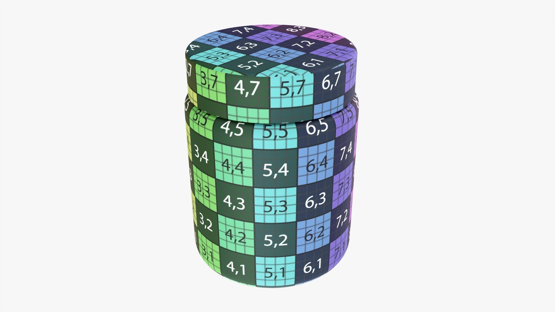 Plastic Jar Mockup 03 3D model_9