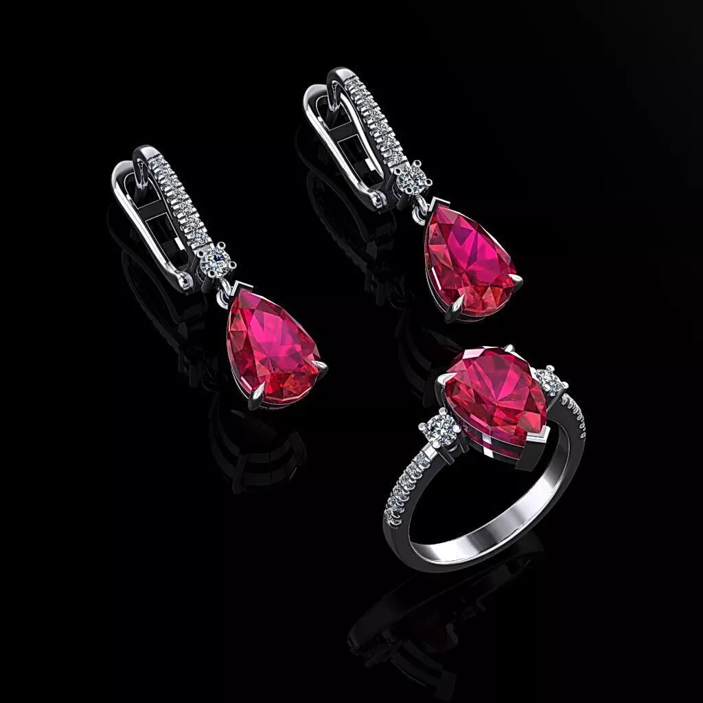Ring and Earrings 144 3D print model