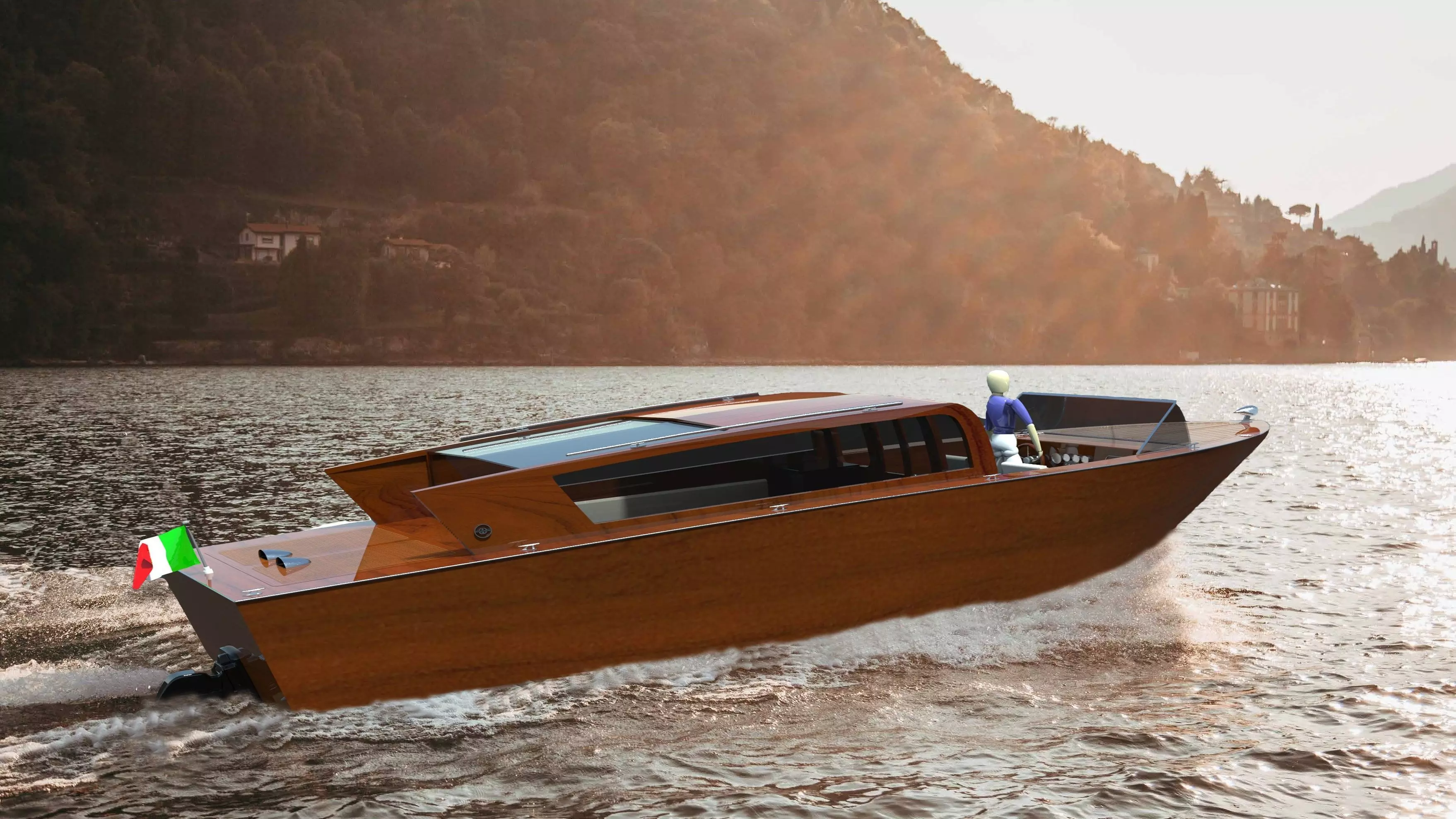 9 m Venetian Taxi 3D model_0