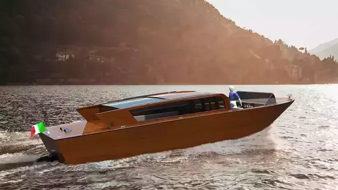 9 m Venetian Taxi  3D model
