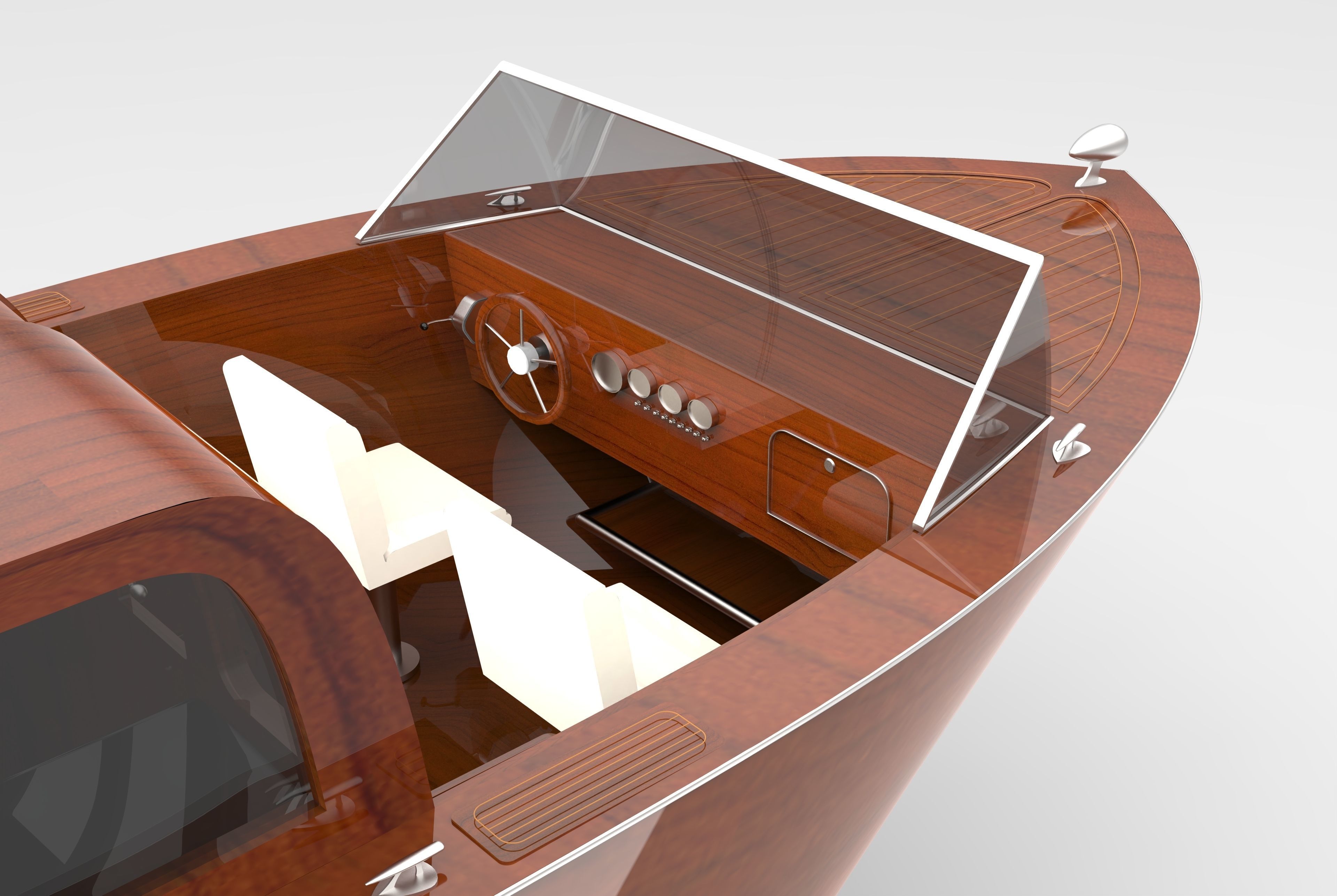 9 m Venetian Taxi 3D model_7