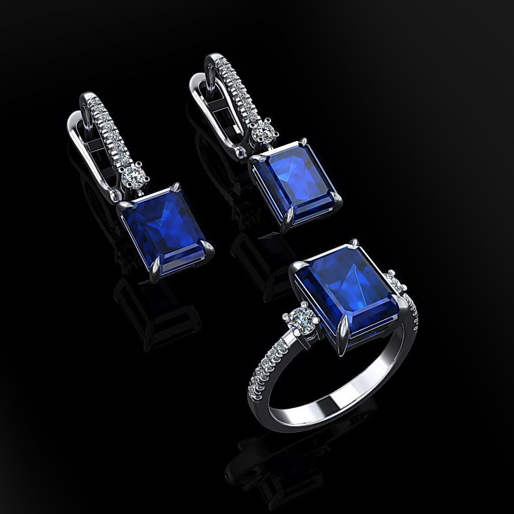 Ring and Earrings 146 3D print model_3