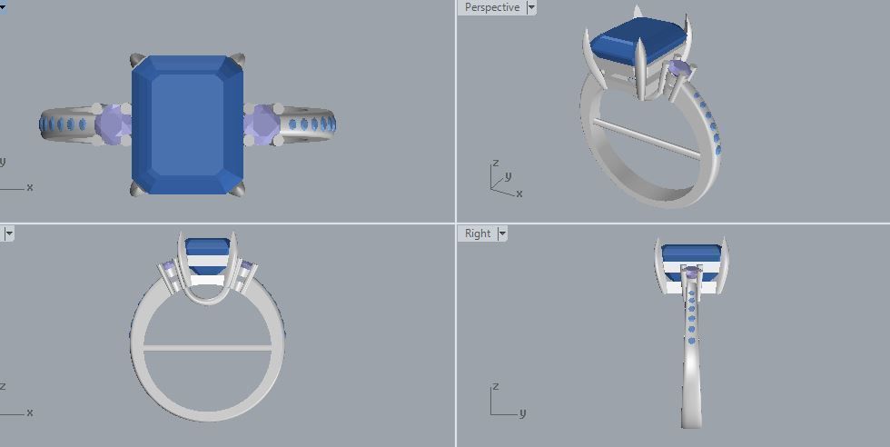 Ring and Earrings 146 3D print model_11