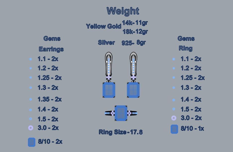 Ring and Earrings 146 3D print model_4