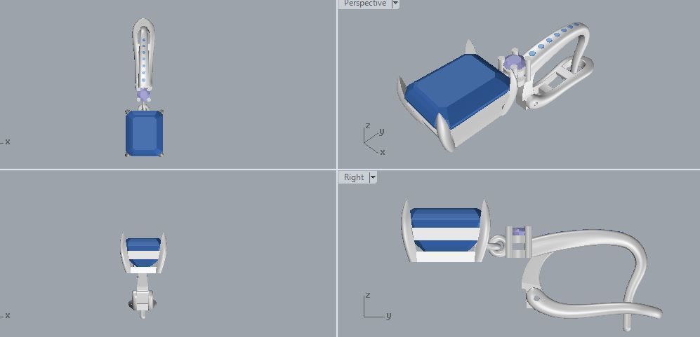 Ring and Earrings 146 3D print model_10