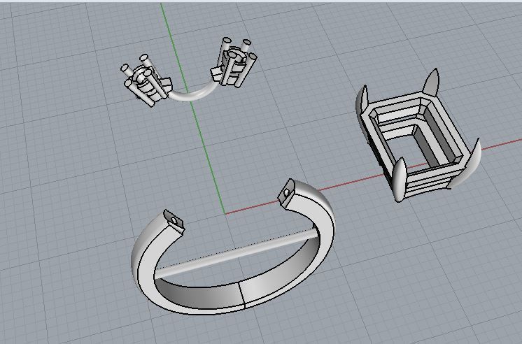 Ring and Earrings 146 3D print model_12