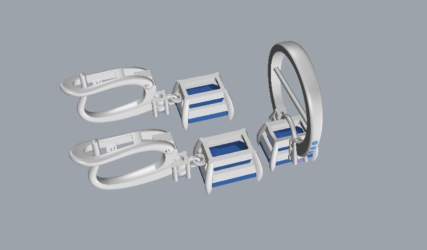 Ring and Earrings 146 3D print model_13