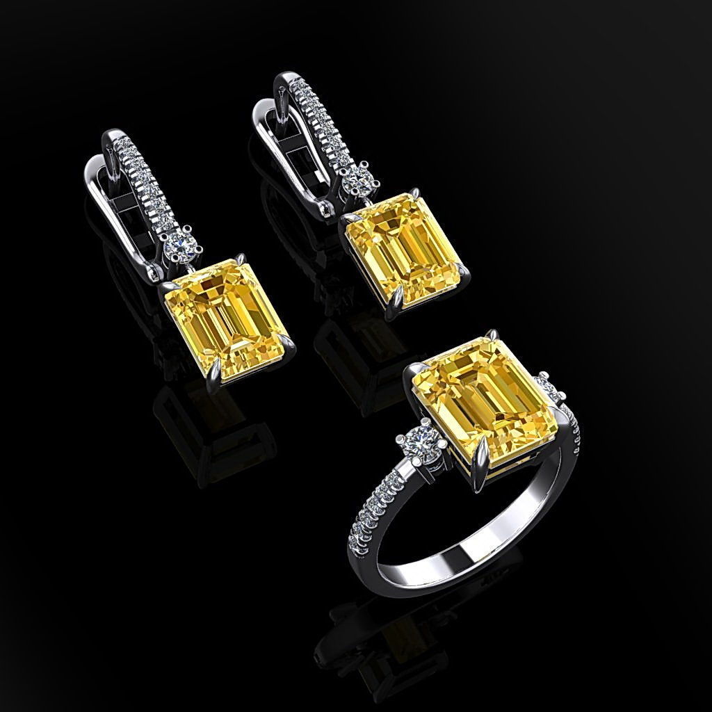 Ring and Earrings 146 3D print model_2