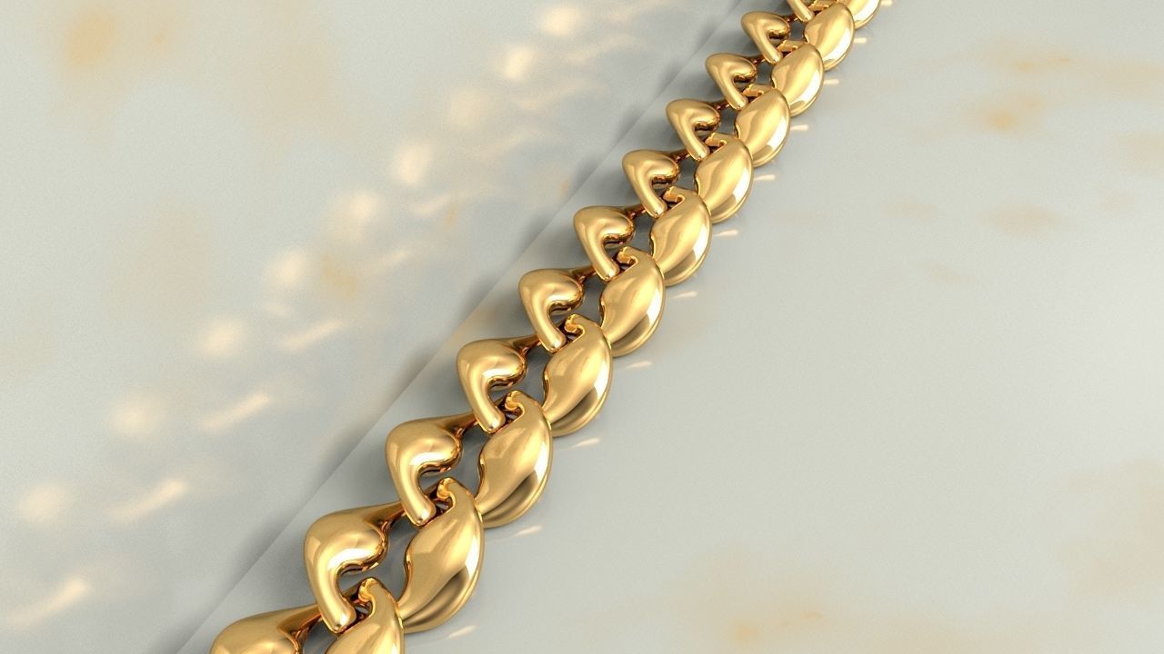 Cuban Chain Link Necklace or Pendant 3D print model_3