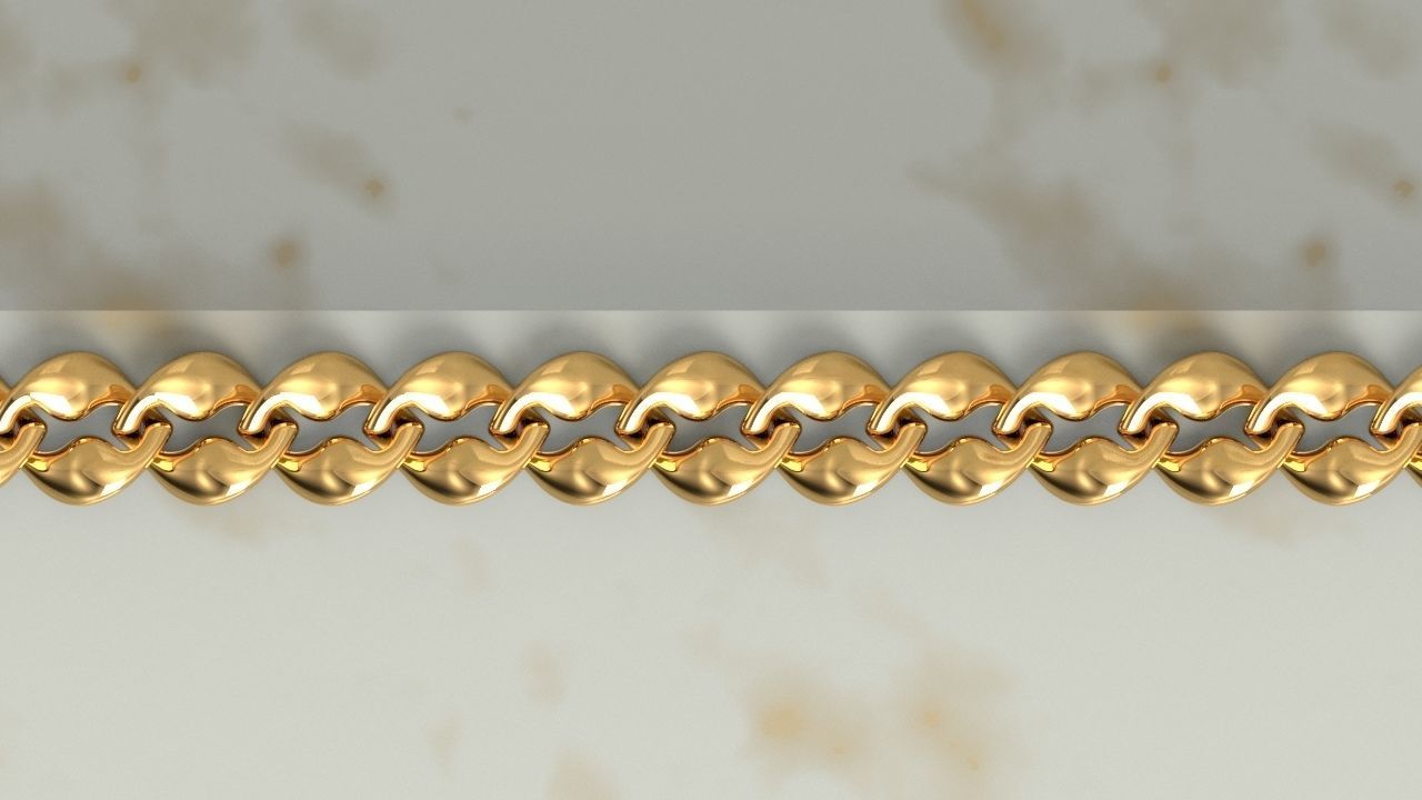 Cuban Chain Link Necklace or Pendant 3D print model_1