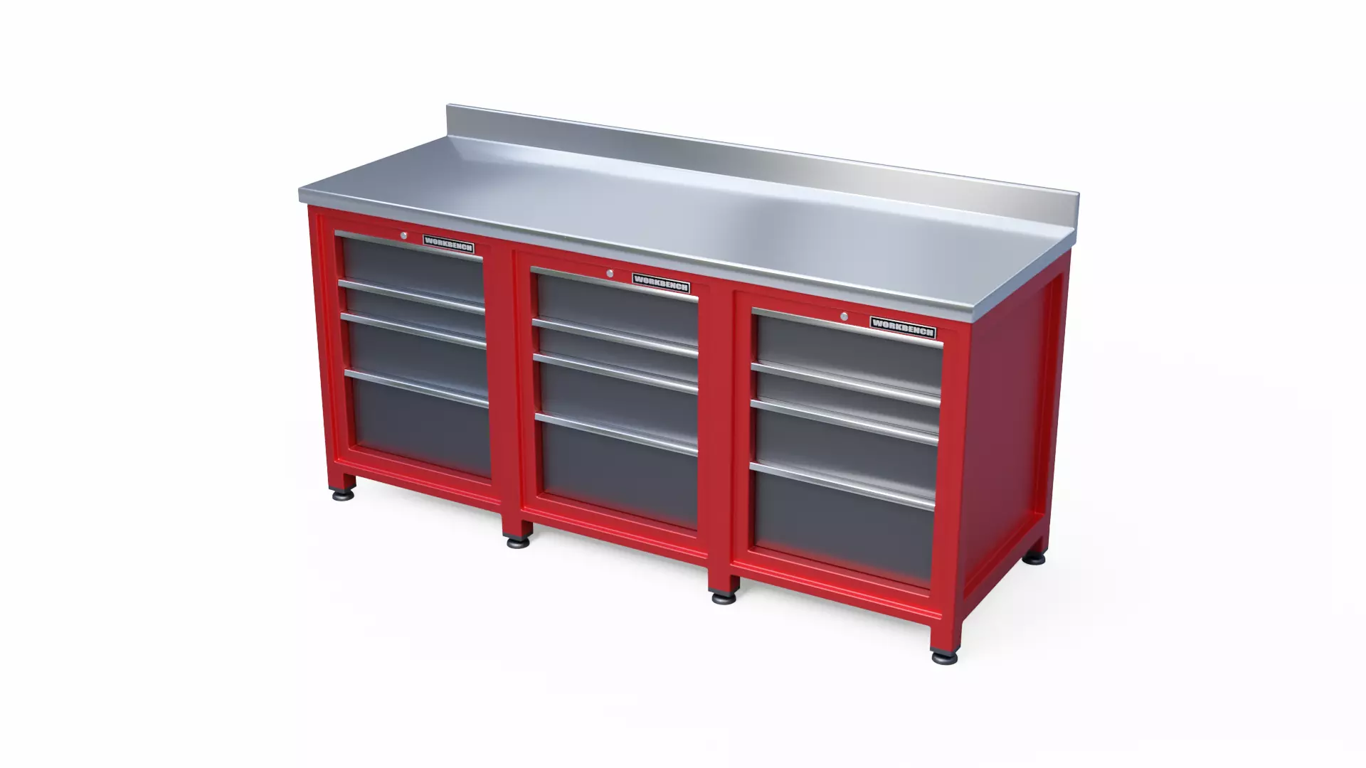 Workbench tool cabinet with drawers Low-poly 3D model