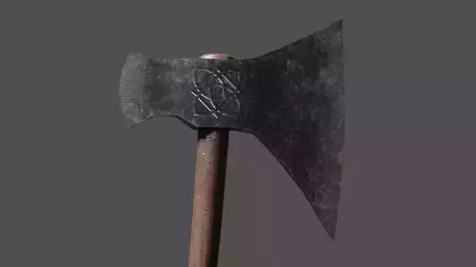 Norse-Gaelic Axe Low-poly 3D model