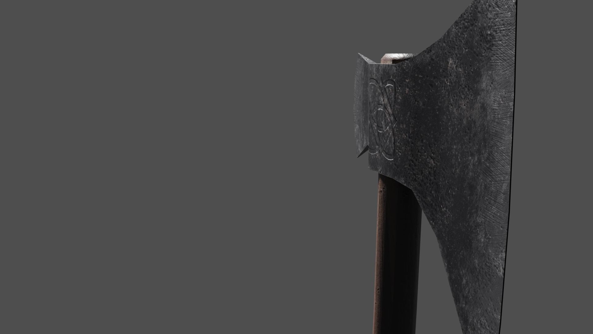 Norse-Gaelic Axe Low-poly 3D model Low-poly 3D model_2
