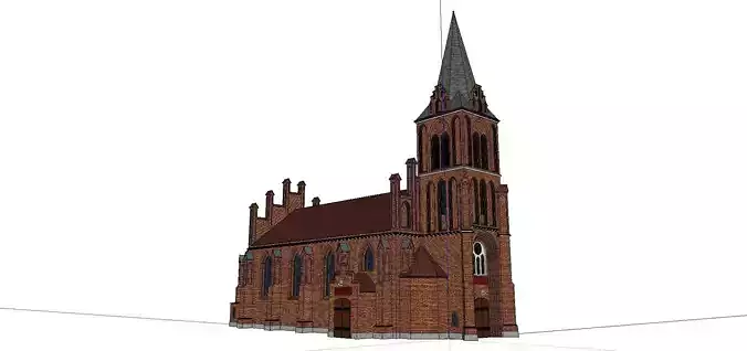 Architecture-Religion-God-Culture-Temple-0293 church with ste... 3D model