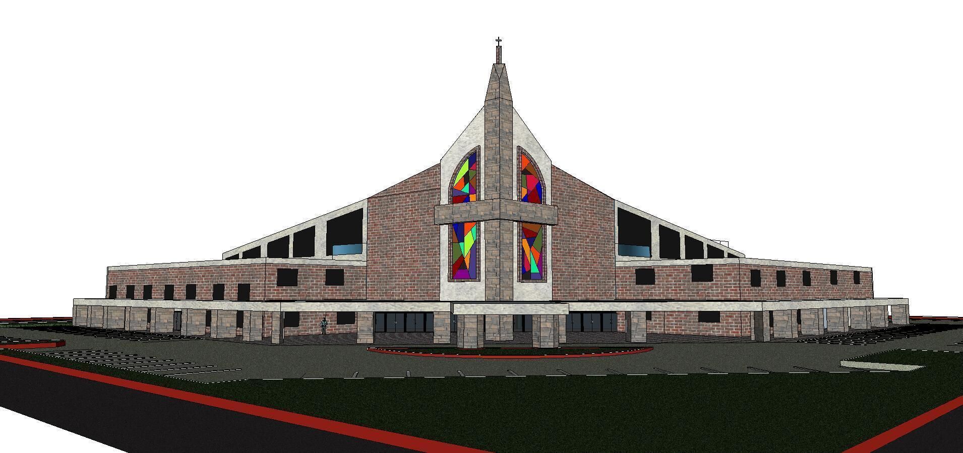 Architecture-Religion-God-Culture-Temple-0290 inside of churc... 3D model_1