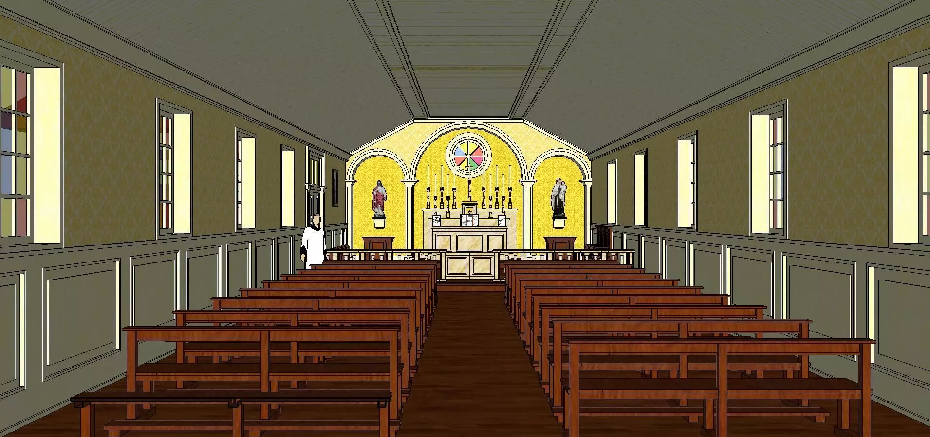 Architecture-Religion-God-Culture-Temple-0285 house with roof 3D model_0