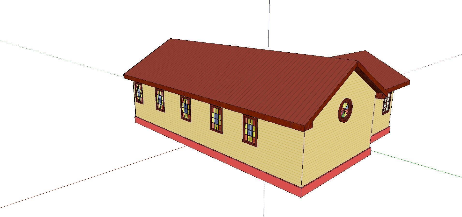 Architecture-Religion-God-Culture-Temple-0285 house with roof 3D model_3
