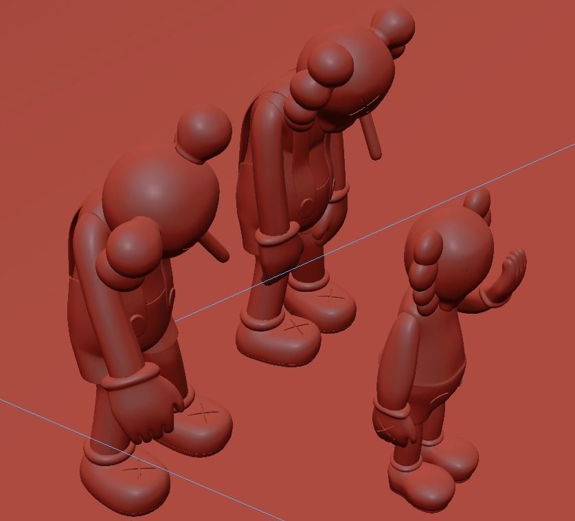 Kaws Toys 3D model_4
