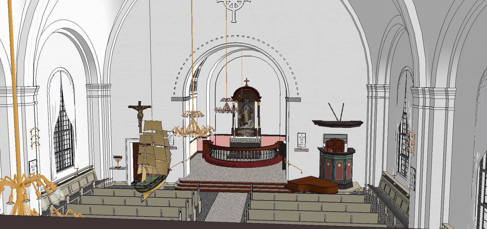 Architecture-Religion-God-Culture-Temple-0282 church with ste... 3D model_3