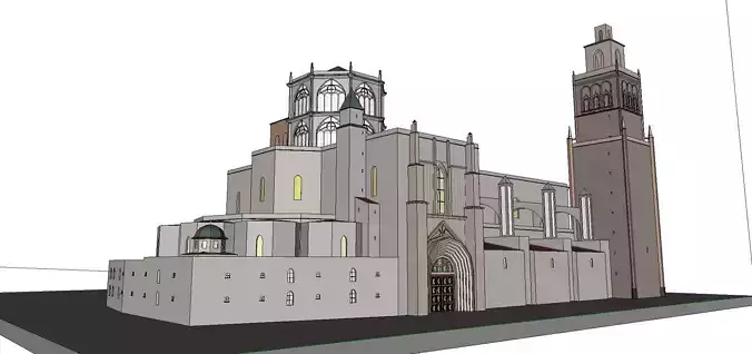 Architecture-Religion-God-Culture-Temple-0276 church with two towers and clock tower