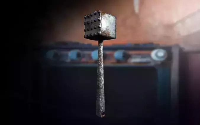 Rusty Meat Beater  Low-poly 3D model