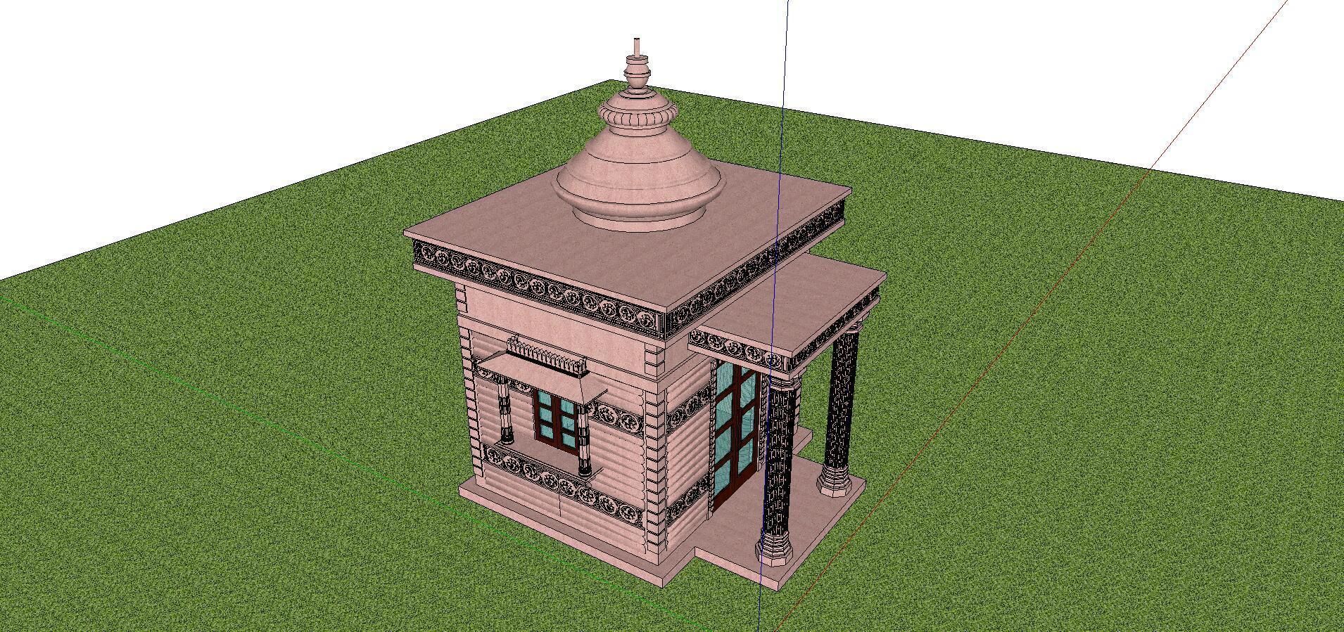 Architecture-Religion-God-Culture-Temple-0275 building with o... 3D model_4