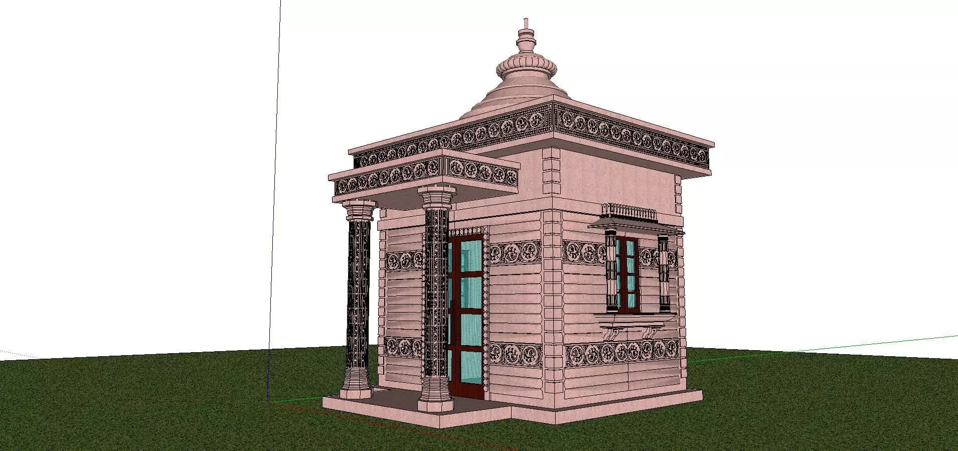 Architecture-Religion-God-Culture-Temple-0275 building with o... 3D model_0