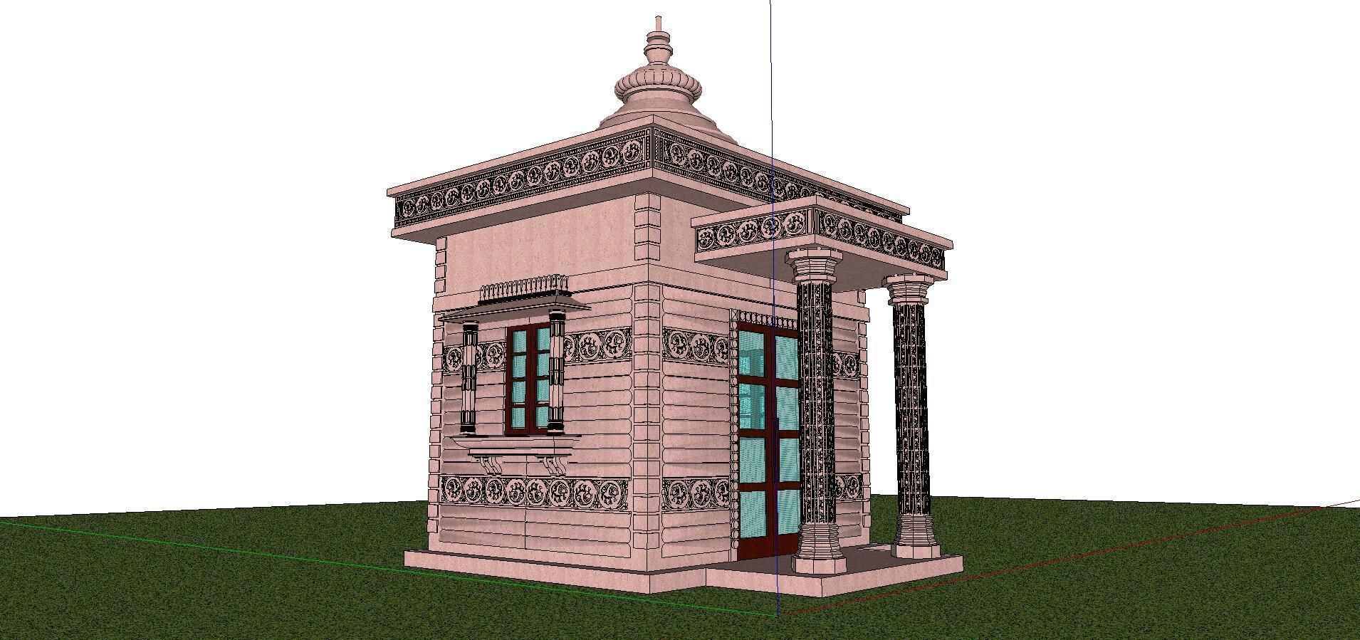 Architecture-Religion-God-Culture-Temple-0275 building with o... 3D model_1