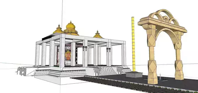 Architecture-Religion-God-Culture-Temple-0272 temple 3D model