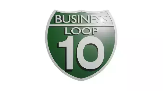 Sign Highway Business Loop 10 3D model