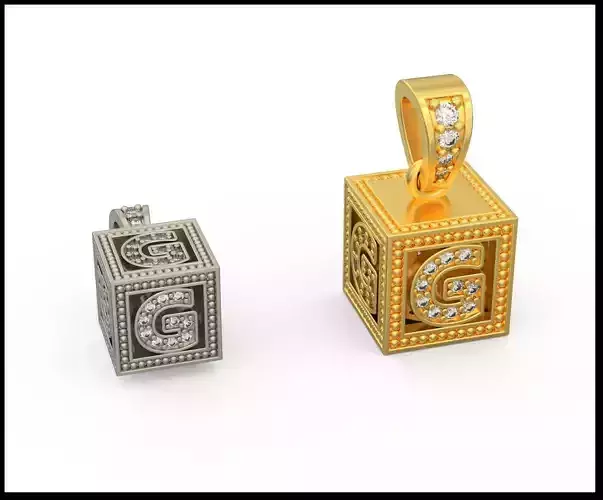 BOX LETTER G 3D print model