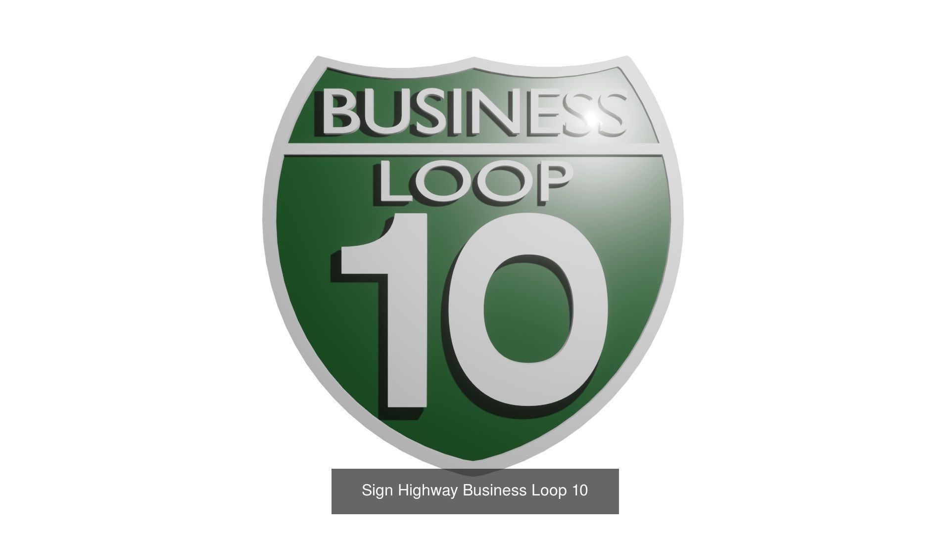 Highway Signs 2 3D Model Collection_7