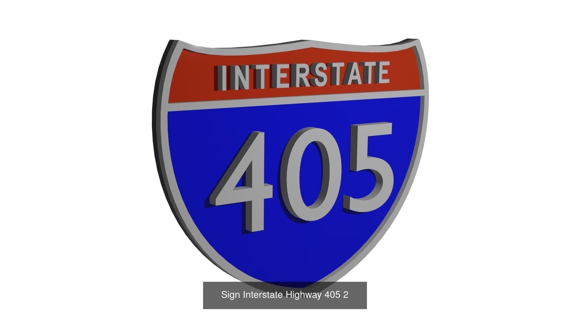 Highway Signs 2 3D Model Collection_5