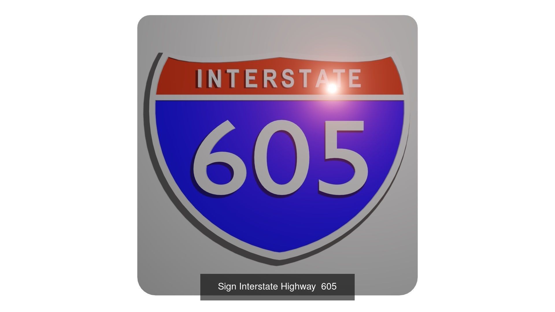 Highway Signs 2 3D Model Collection_3