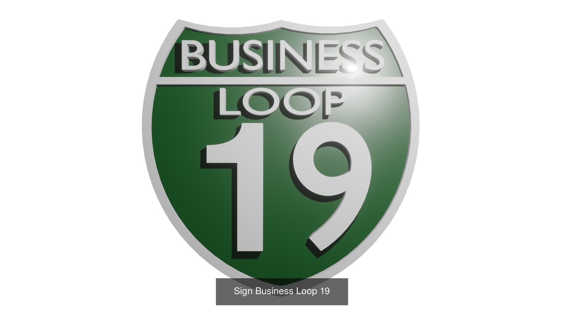 Highway Signs 2 3D Model Collection_2