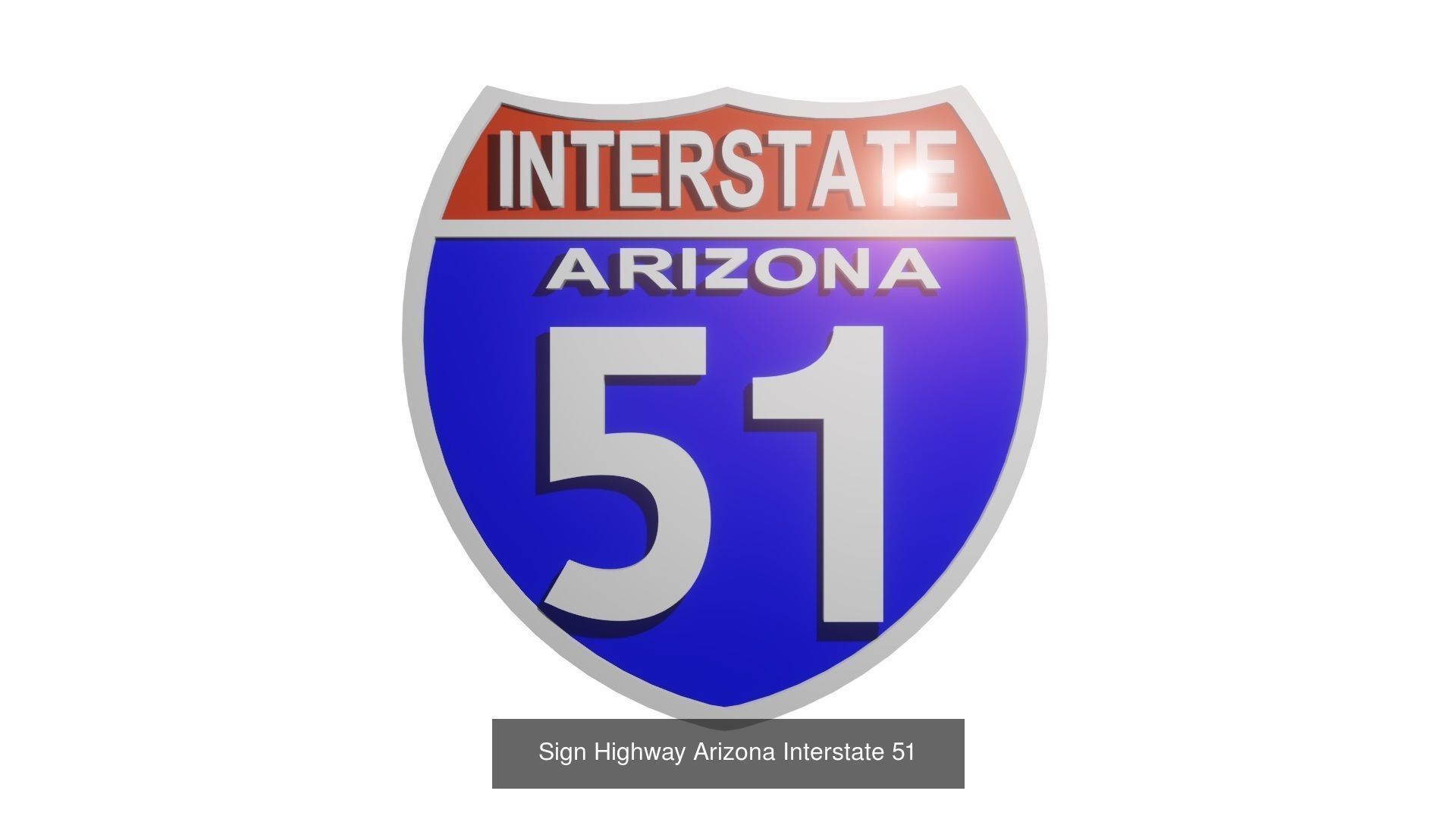 Highway Signs 2 3D Model Collection_6