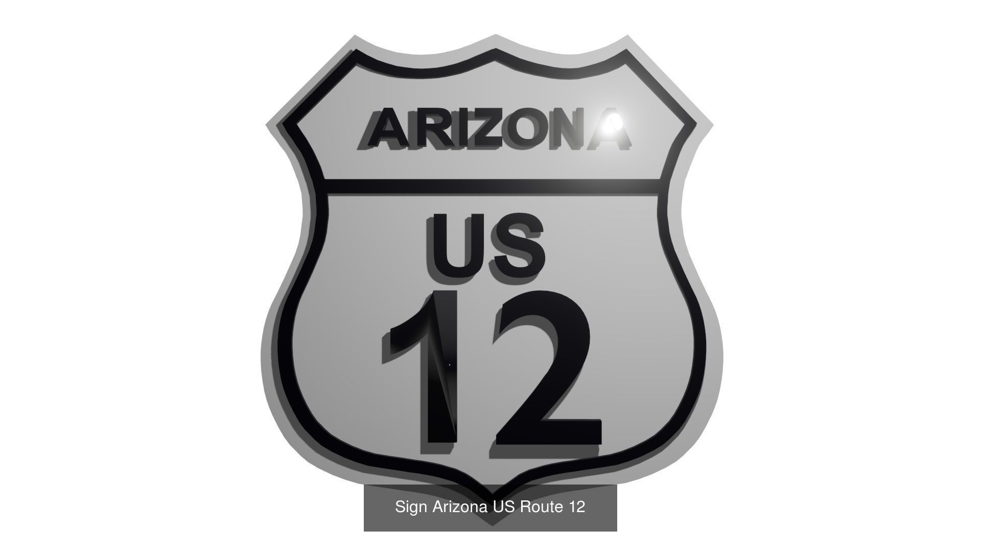 Highway Signs 2 3D Model Collection_1