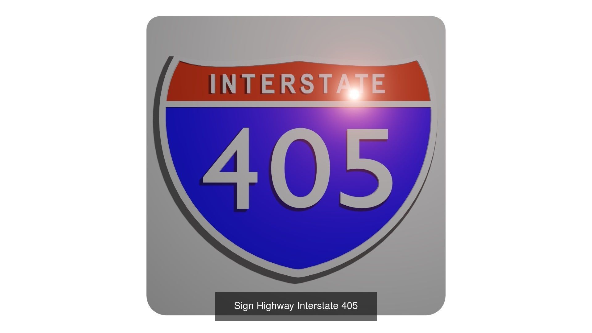 Highway Signs 2 3D Model Collection_4