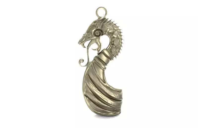 Viking dragon pendant  3D print model_0