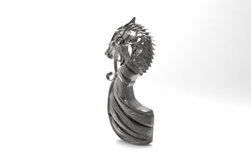 Viking dragon pendant  3D print model_6