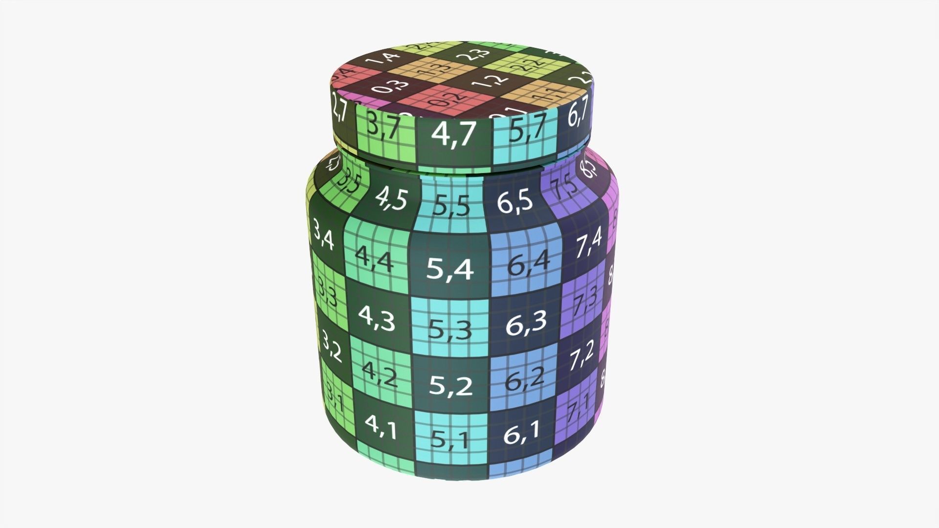 Plastic Jar Mockup 08 3D model_9