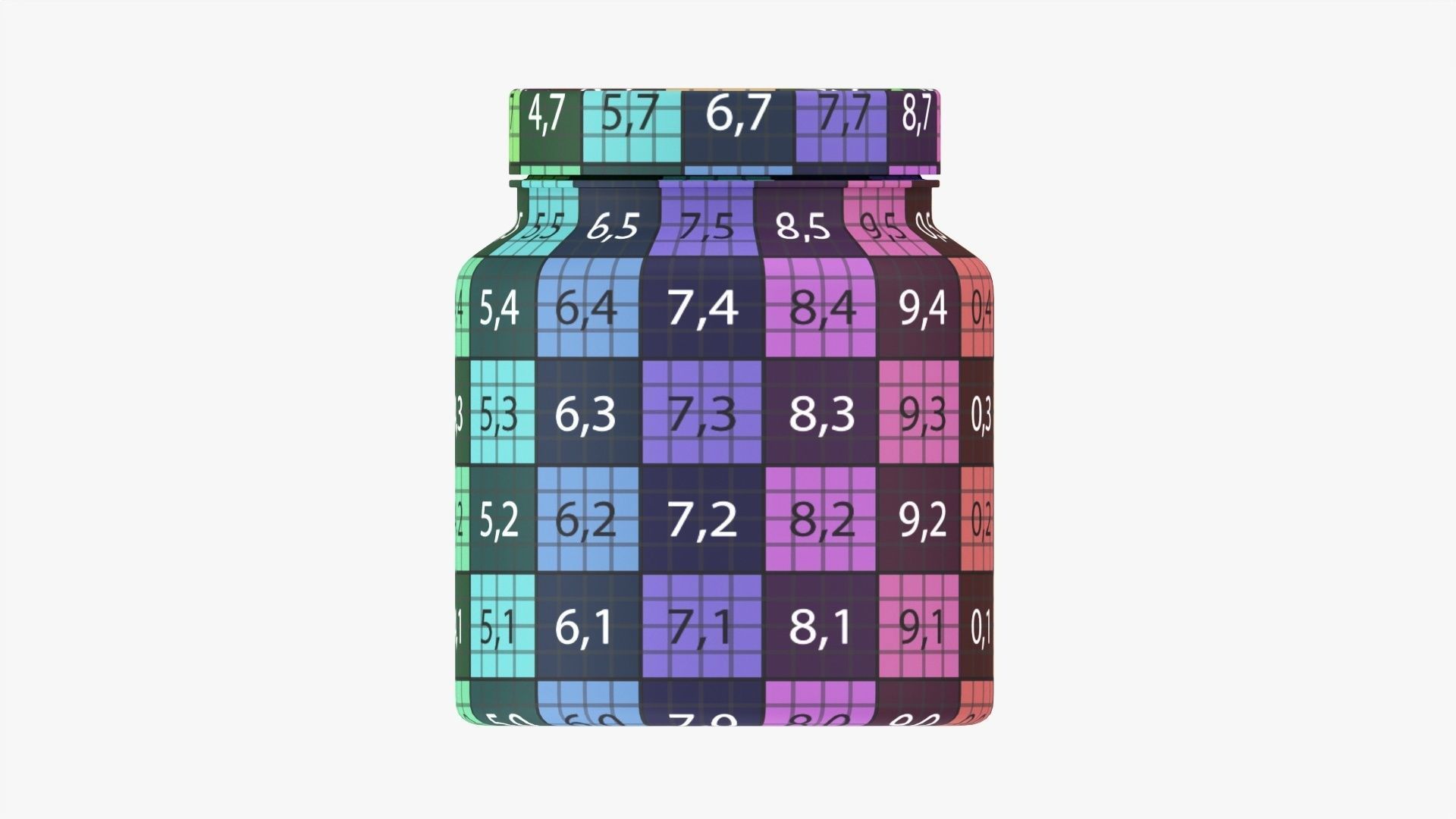 Plastic Jar Mockup 08 3D model_11