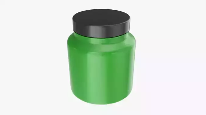 Plastic Jar Mockup 08 3D model
