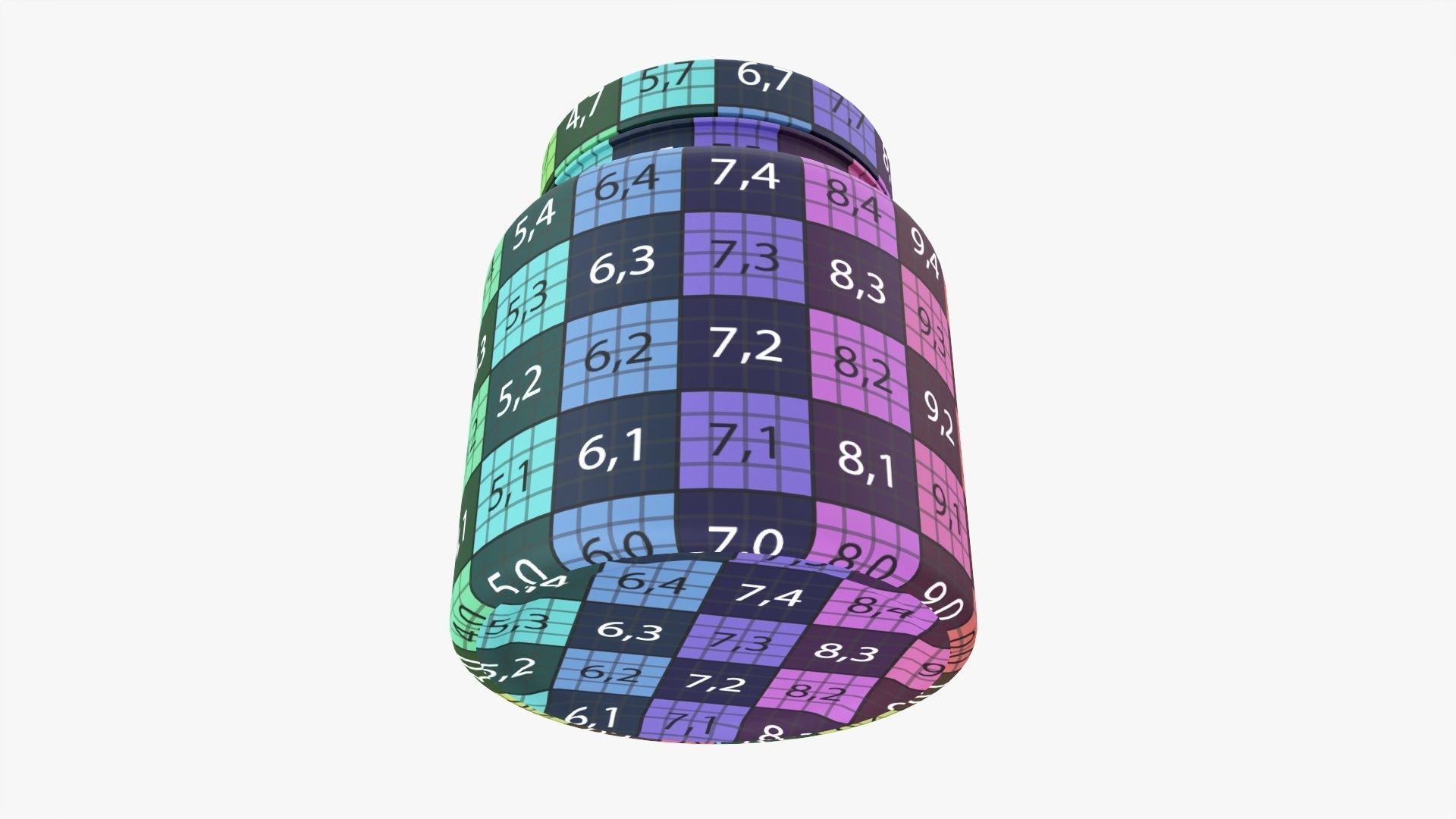 Plastic Jar Mockup 08 3D model_10